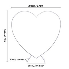 Modern Wedding Arch Heart Shaped Metal stand Flowers Balloon Frame Backdrop USA