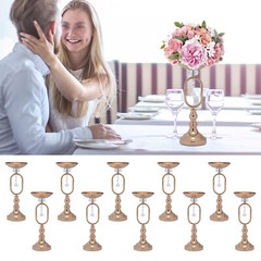 10 Gold Wedding Centerpieces Flower Vase Candle Holder Table Retro Home Decor US