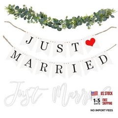 Elek Tonny Just Married Car Decorations Kit – Banner and Sign