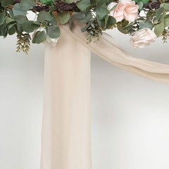 18 feet Nude Sheer Organza Curtain Panel 29″W x 216″L (Pack of 1),