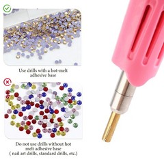 Hotfix Applicator,DIY Hot Fix Rhinestone Setter Applicator Wand Tool Kit Pink
