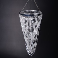 1PCS Assembled Hanger Centerpiece Frame Iridescent AB Acrylic Bead Wedding