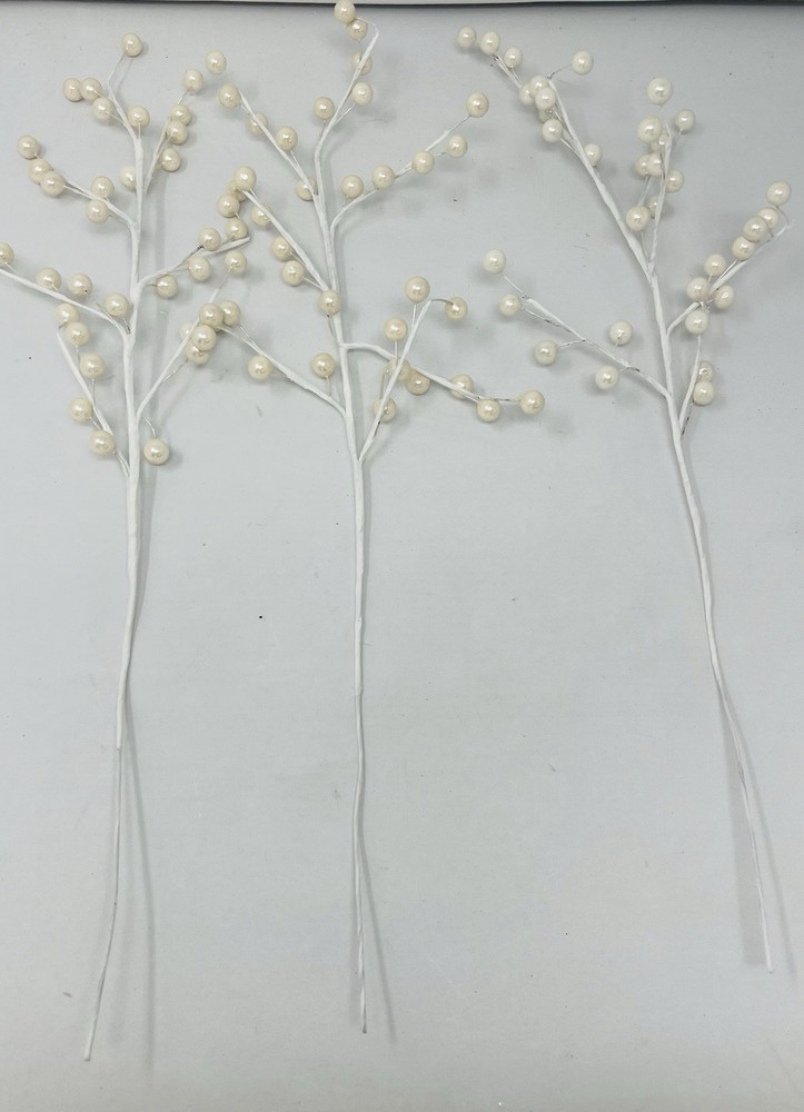 3 Pearl Bead Stems 17” Long