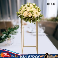23.6in 10Pcs Tall Gold Metal Flower Stand for Wedding Table Centerpieces Decor