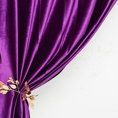 PURPLE 8 ft Premium Velvet Backdrop Curtain Party Wedding Booth Decorations