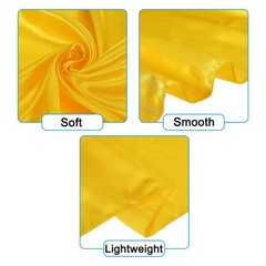 35 Inch Square Satin Head Scarf Silk Feeling Hair Scarf, Bright Yellow