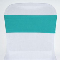10 Turquoise Spandex STRETCHABLE CHAIR SASHES Wedding Party Decorations SALE