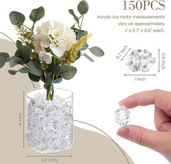 150 Piezas Diamantes Falsos de Plastico Acrilico para Decoracion Bodas y Eventos