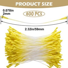 VARMDUKKE 800pcs 2 mm tip, 1 middle, 59 total length, Yellow,800pcs