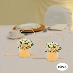 10 Pcs Meta Gold Centerpiece Elegant Wedding Centerpieces for Tables Decor