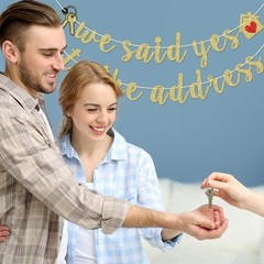We Said Yes to the Address Banner New Home Party Decoration NO DIY