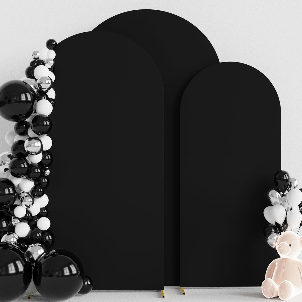 Wokceer Wedding Arch Cover (7.2FT, 6.6FT, 6FT) Set of 3 Spandex Fitted Weddin…
