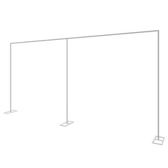 Free Standing Backdrop Support Frame 6×3m Carbon Steel Wedding Background Stand
