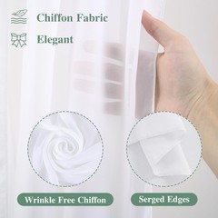 PARTISKY Wedding Arch Draping Fabric,2 Panels 18FT White Wedding Arch Drapes