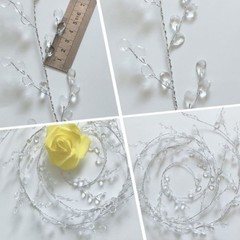 1.5M DIY Acrylic Crystal Beads Curtain Garland Branch String Party Wedding Decor