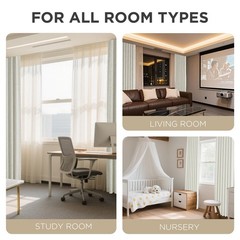 Joydeco Blackout Curtains for Bedroom – 84 Inch Long 100% Light Blocking 2 Pa…