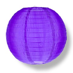 12″ Dark Purple Nylon Lantern, Even Ribbing, Durable, Hanging Decoration