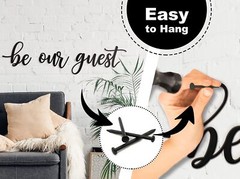 Vivegate Be Our Guest Sign Metal Wall Art Decor – 43″X10″ Black Ideas Be Our …