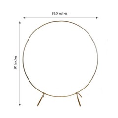 7.5 ft Gold Round Metal Wreath Arch Backdrop Stand Wedding Party Decorations