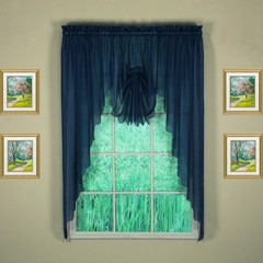 Today’s Curtain Emelia Original Voile Swag Pair 38″, Navy, 60″ W x 38″ L
