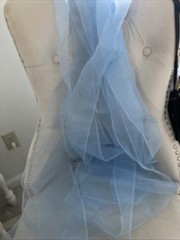 Lot of 4 BLUE ORGANZA Sheer Chair Sashes/Runners/Ribbons/Bows Party Brand New