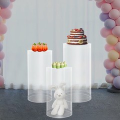 3round Cylinder Pedestal Stands Party Pedestal Wedding Home Birthday Display