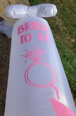 10FT “Bride To Be” LED Inflatable Wedding Backdrop Pillar, White