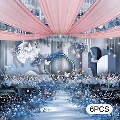 Pink Color Ceiling Drape Backdrop for Wedding Ceremony Stage Party Decoration