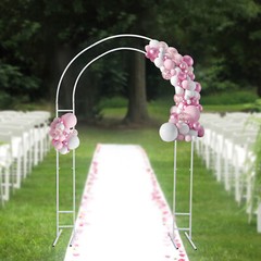Wedding Arch with Double-Tube Design, Strong Steel Construction, Easy to