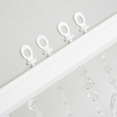 BEADED DOOR CURTAIN 8 ft long Clear Acrylic Diamond Cut Adjustable Strands