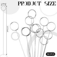 Hotop 30 Pcs Floral Card Holder Pick Metal Wire Flower Place Silver