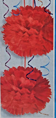 Greenbrier Tissue Pom Pom Hangers 12″ Party Wedding Decor Lot of 59 Multicolor