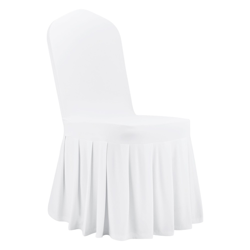 Uimoso 30PCS White Stretch Spandex Chair Covers for Wedding, Parties, and Dining