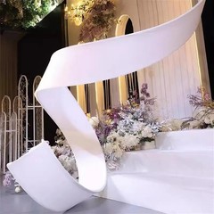 Wedding Curve Wave Arc Spiral Elastic Cloth Cover Modeling for 35CM PVC Board
