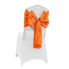 4-Pack Satin Table Runner 12 x 108 Inch Long Bright and 12″x108″ 4PCS Orange