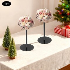 Black 10Pcs Wedding Flower Stands 40cm Flower Stand Wedding Table Centerpieces
