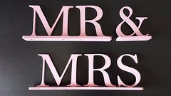 MR & MRS Wedding Crop, 80x11cm, Sweetheart Table, Choose Your Color