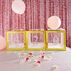 2 pcs 12″ Transparent Balloon Boxes Wedding Party Home Decorations Events Sale