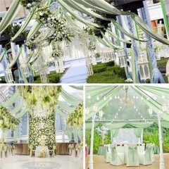 White Wedding Dress Ceiling Drapes Roof Canopy Decor Drap Fabric Chiffon Curtain