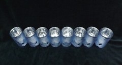 Wedding Decor- Vase / Candle Holder – Frosted Floral Periwinkle Blue