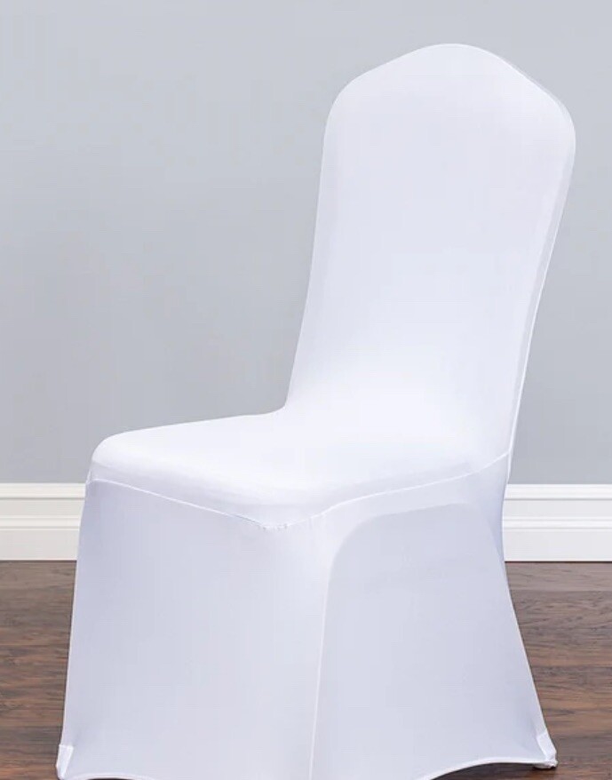 White 12PCS Stretch Spandex Chair Covers Wedding Banquet Decoration