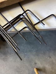 7 BLACK Metal Shepherds Hook Plant Hanger Stands 35” x 9.5”