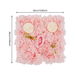 12pcs Artificial Flower Wall Background Silk Rose Mat For Wedding Backdrop Wall