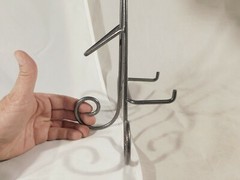 Easel Display Stand XL Large Size Scroll Design Dark Silver Folding