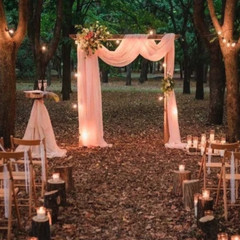 WEDDING DRAPING DECOR EVENT CHIFFON FABRIC SOLD PER METER VARIOUS COLOURS