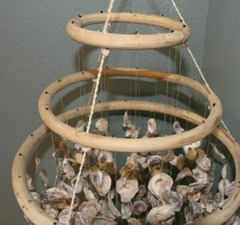 Beach Wedding Archway Hanging Seashell Decor Large Oyster Mobile, Oyster Expo