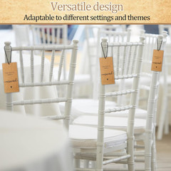 36 Pcs Reserved Seating Chair Signs for Wedding Ceremony Reserved Seat Sign Hang