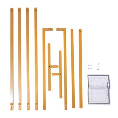 Square Gold Metal Wedding Arch 2m × 1.5m With 45 cm Base Iron Backdrop