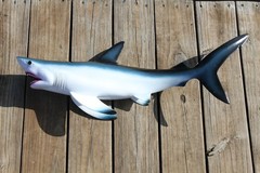 Ocean Theme Wedding Tiki Bar Decor,28″ MONSTER Shark Wall Hanging, 3-D,