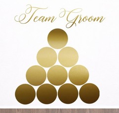 Custom Name Beer Pong Vinyl Decal Sticker Set Wedding Party Bride Groom Table